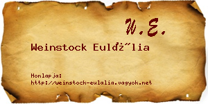 Weinstock Eulália névjegykártya
